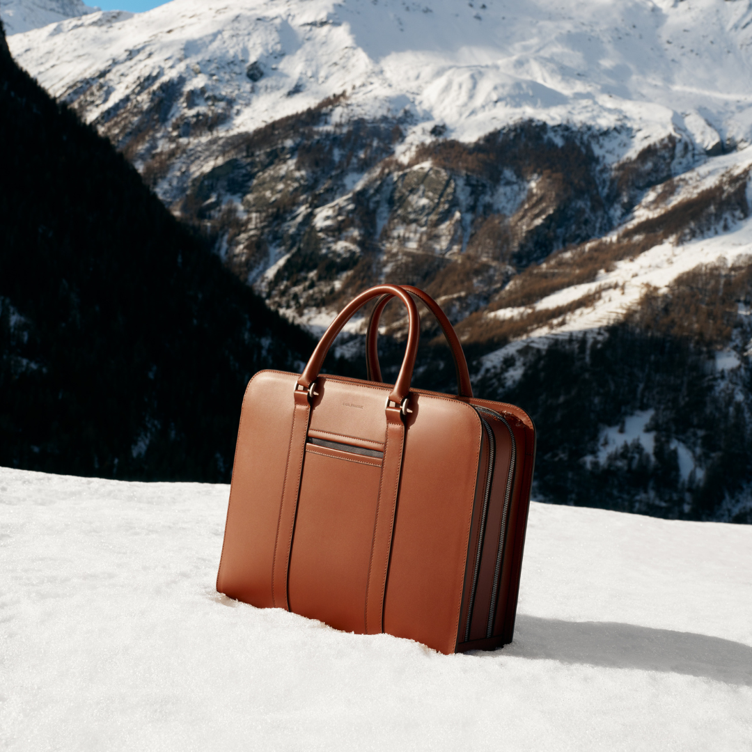 Palissy Double Wide leather briefcase