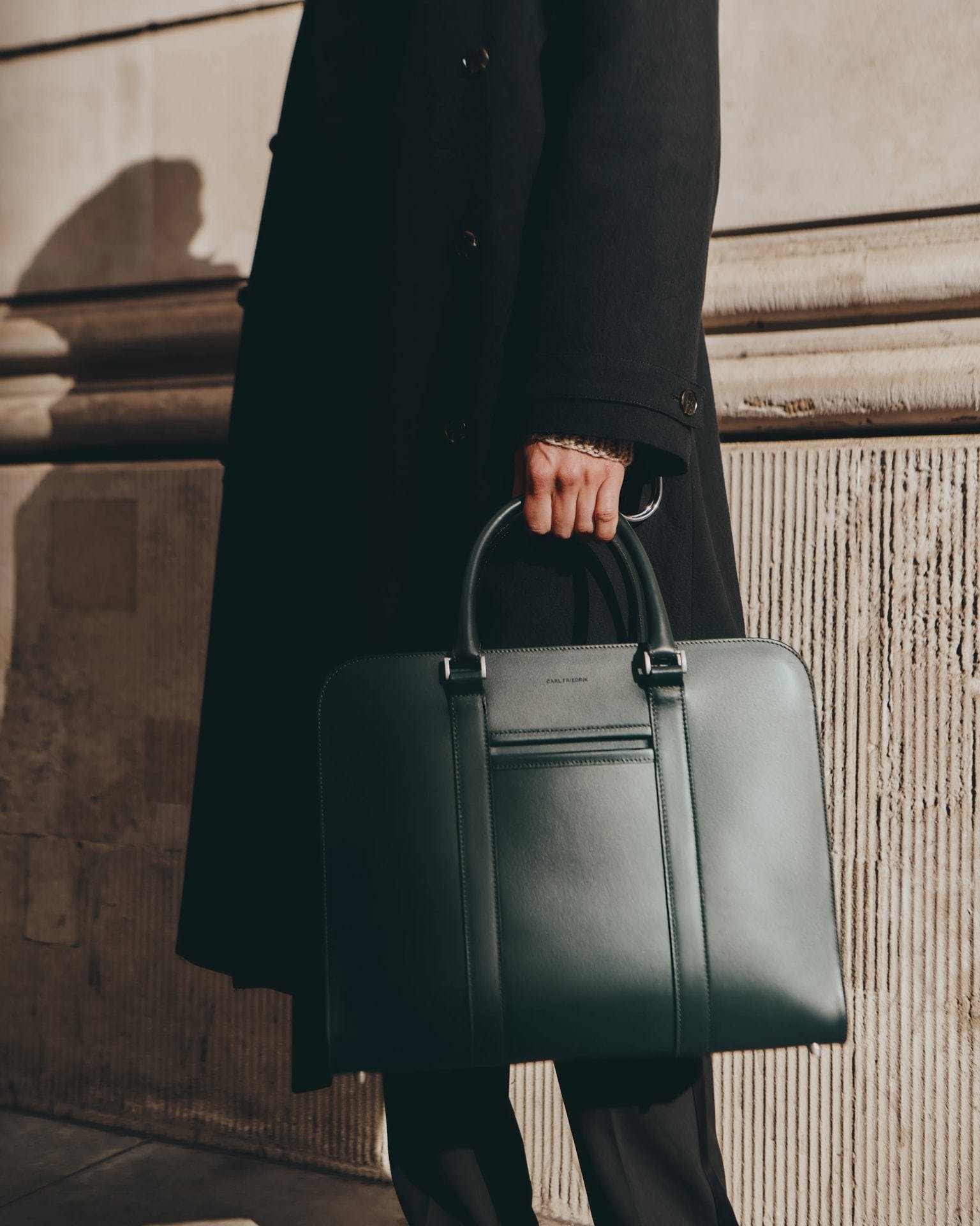Palissy Double Wide leather briefcase