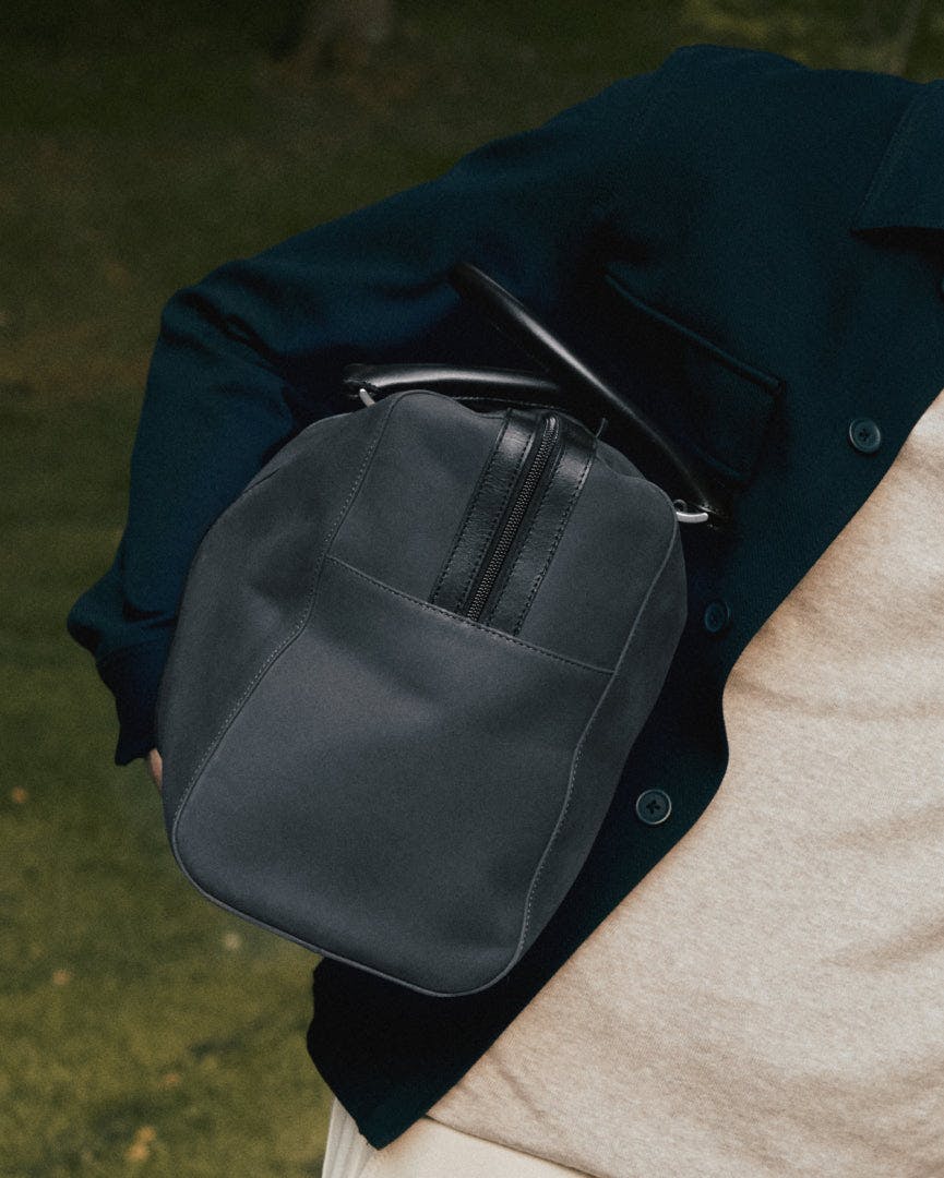 Compact Weekender Nubuck leather weekend bag