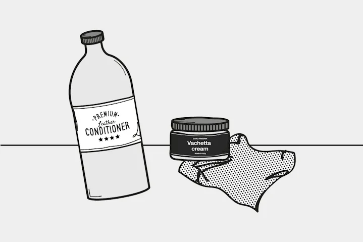 Cleaning a leather bag