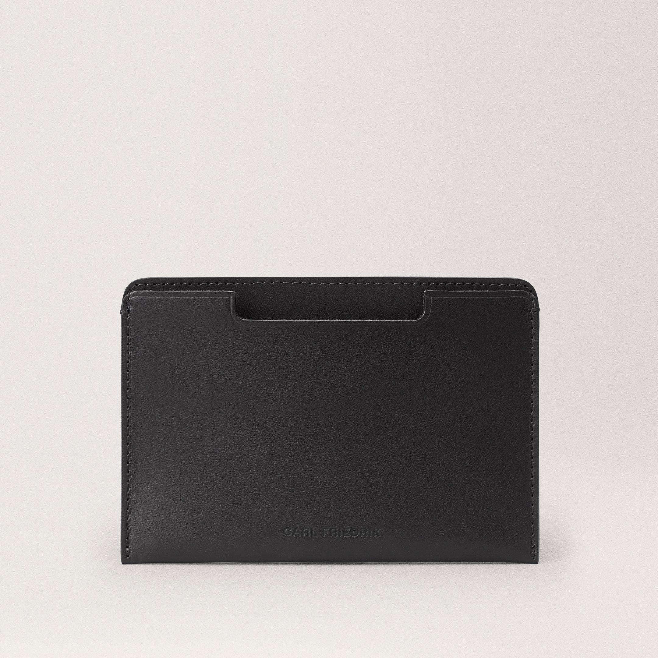 Easton Passport Sleeve Black Leather passport cover