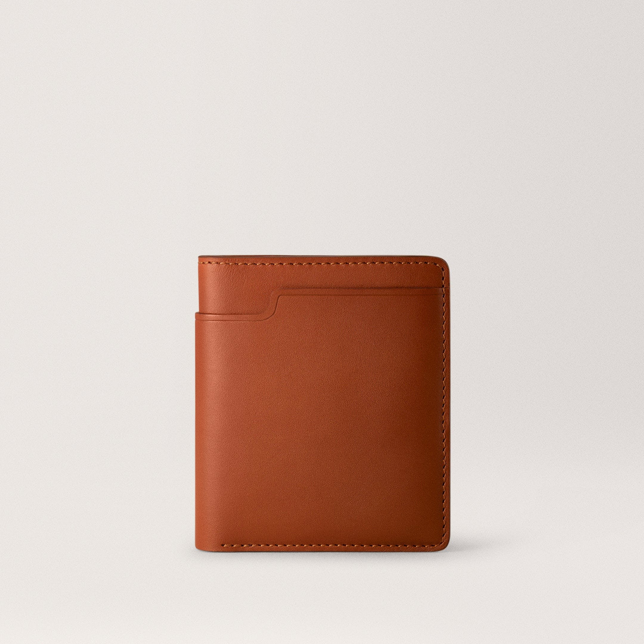 Walden Wallet Cognac Vertical bi-fold wallet