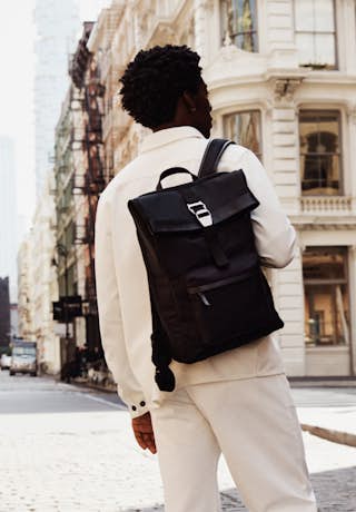 City-hopper Backpack Nylon fold top backpack