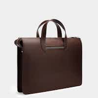 Vallance - Return Chocolate Slim leather briefcase - Fair Condition 