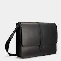 Montagu - Return Black Leather laptop messenger bag - Excellent Condition 