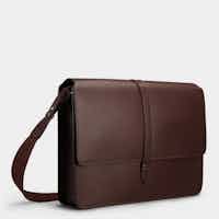 Montagu - Return Chocolate Leather laptop messenger bag - Excellent Condition 