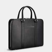 Palissy Briefcase - Return Black / Grey Slim leather briefcase - Excellent Condition