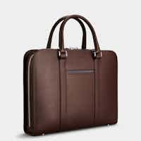 Palissy Briefcase - Return Chocolate / Grey Slim leather briefcase - Fair Condition