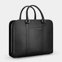 Palissy Double - Return Black Wide leather briefcase - Excellent Condition