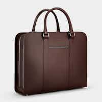 Palissy Double - Return Chocolate Wide leather briefcase - Fair Condition