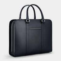 Palissy Double - Return Navy Wide leather briefcase - Good Condition